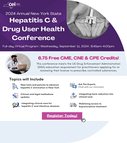 2024 Annual CEI New York State Hepatitis C and Drug User Health Conference