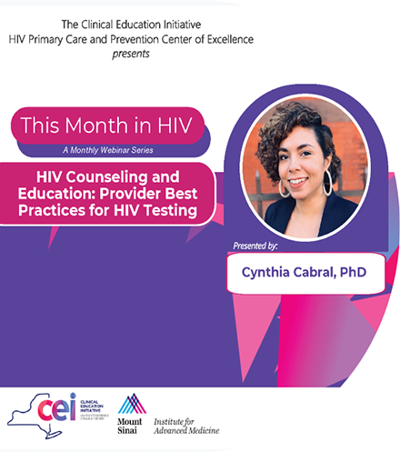 HIV Counseling and Education: Provider Best Practices for HIV Testing