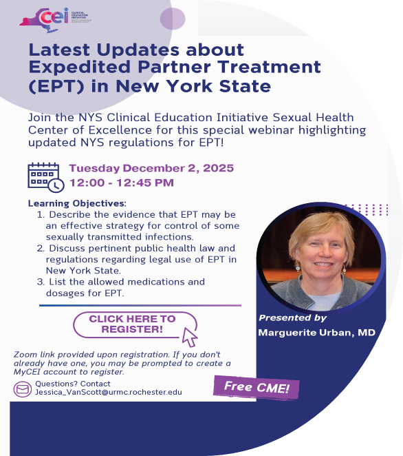 Latest Updates in Expedited Partner Treatment (EPT) in New York State
