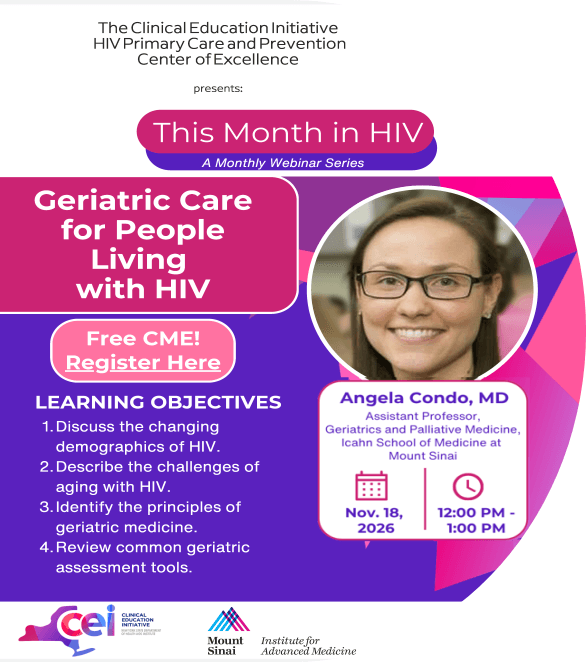 Geriatric Care for People Living with HIV
