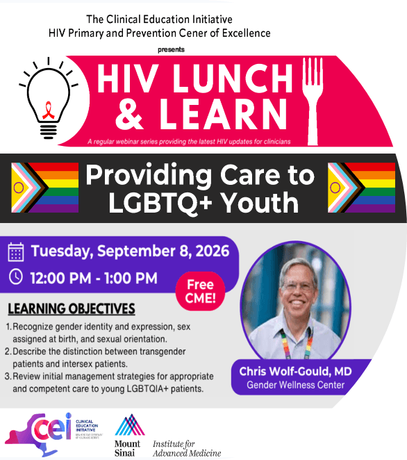 HIV Lunch & Learn: Providing Care to LGBTQ+ Youth