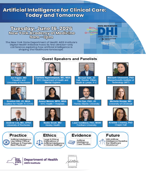 Digital Health Initiative 2026 Conference: Artificial Intelligence for Clinical Care Today and Tomorrow