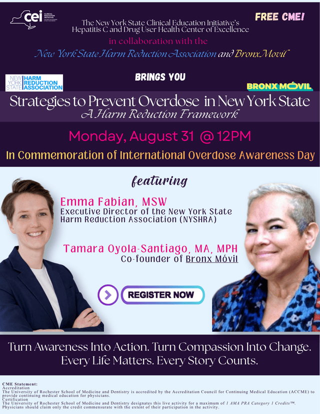 Strategies to Prevent Overdose in New York State: A Harm Reduction Framework