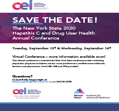 Save the Date! The New York State 2020 Hepatitis C and Drug User Health Annual Conference